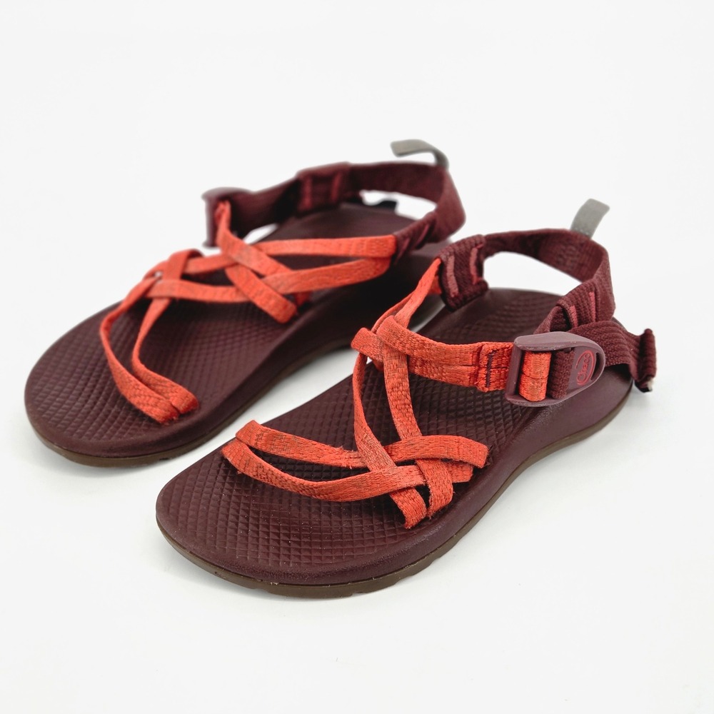 Chaco Kids ZX/1 EcoTread Grenadine Orange Double Strap Hiking Sandals Size 2Y